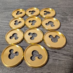 Disney Gold Mickey Mouse Metal Cutout Discs
